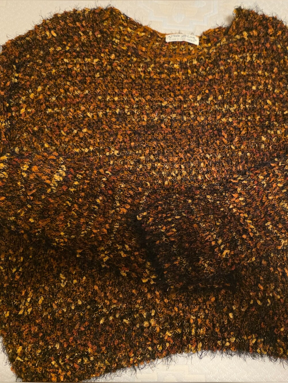 Women's Chunky Knit Brown Multi-Color Sweater